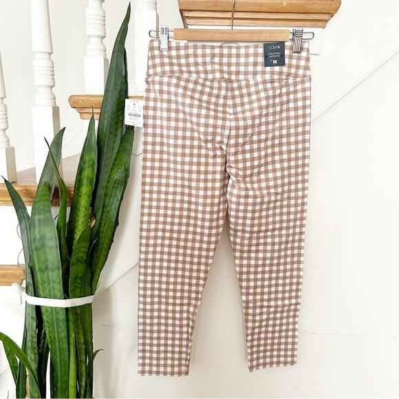 NWT J. Crew Factory Brown White Printed Cropped Everyday Leggings Size M - Picture 3 of 9